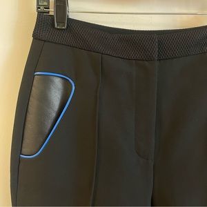 NWT Alexander Wang black dress pants with leather accent